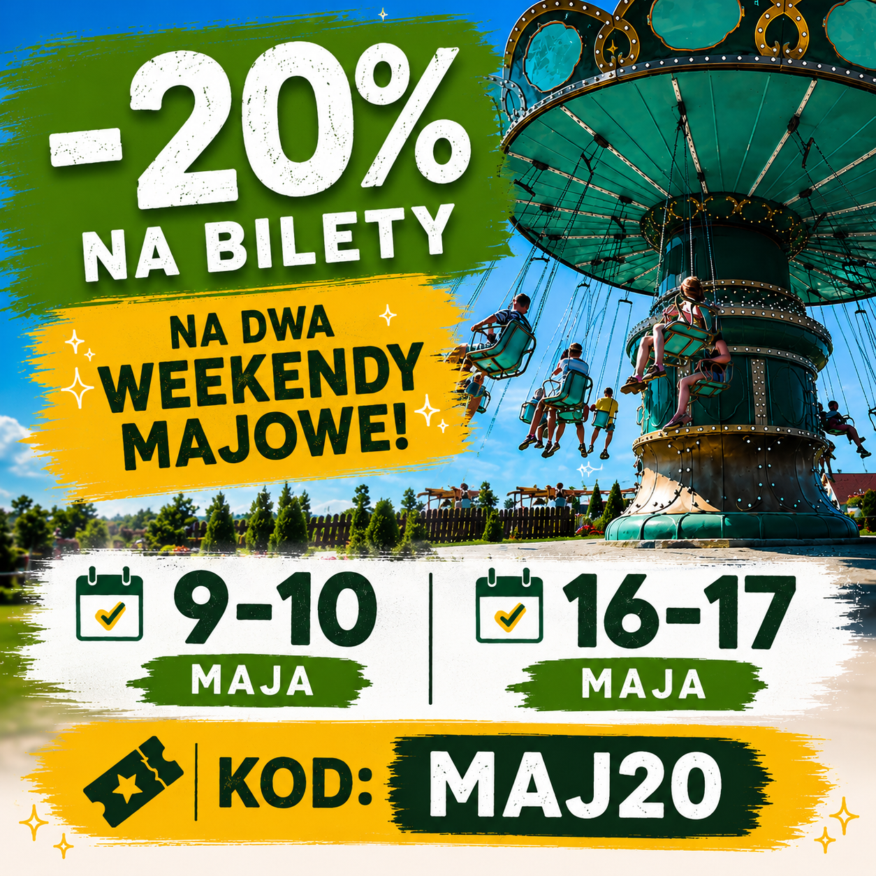 Bilety MAJ - PROMOCJA -20%!